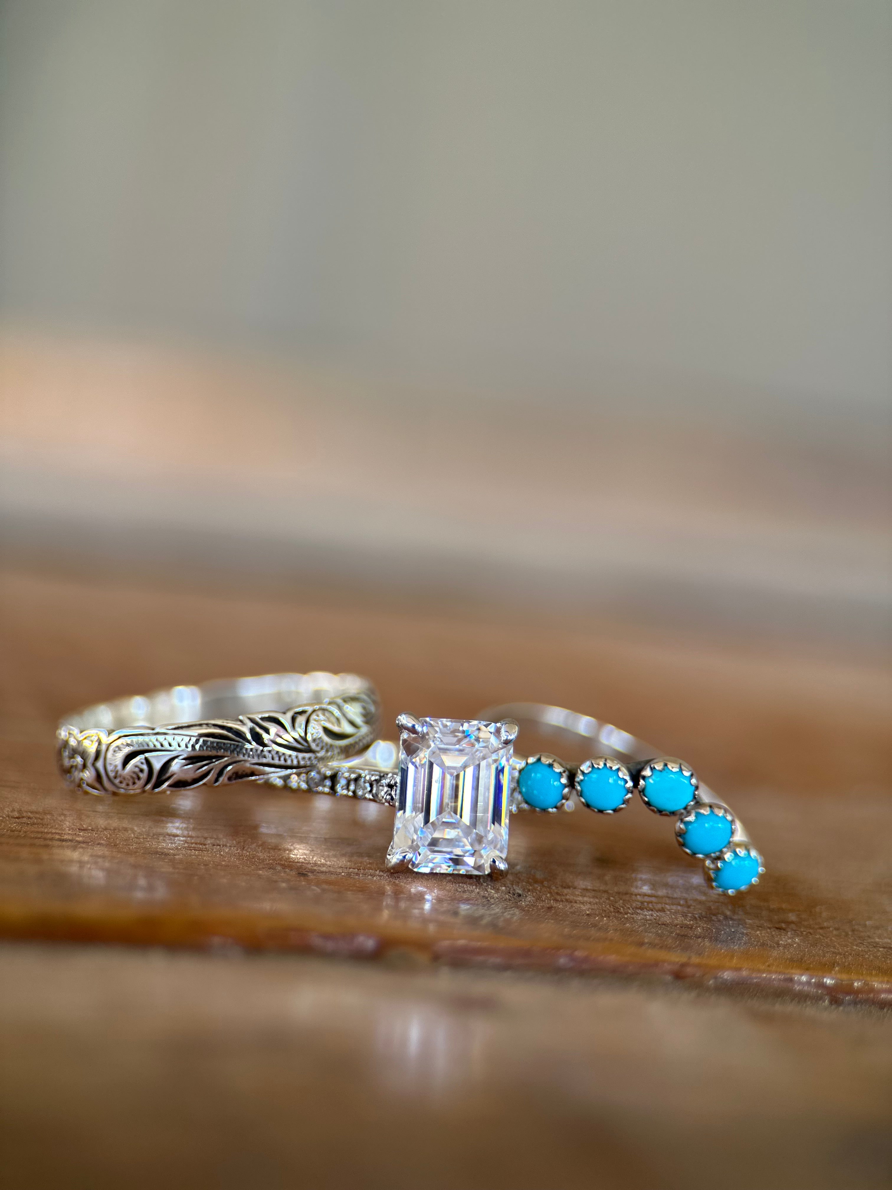 ORIGINAL EMERALD PAVE SET.