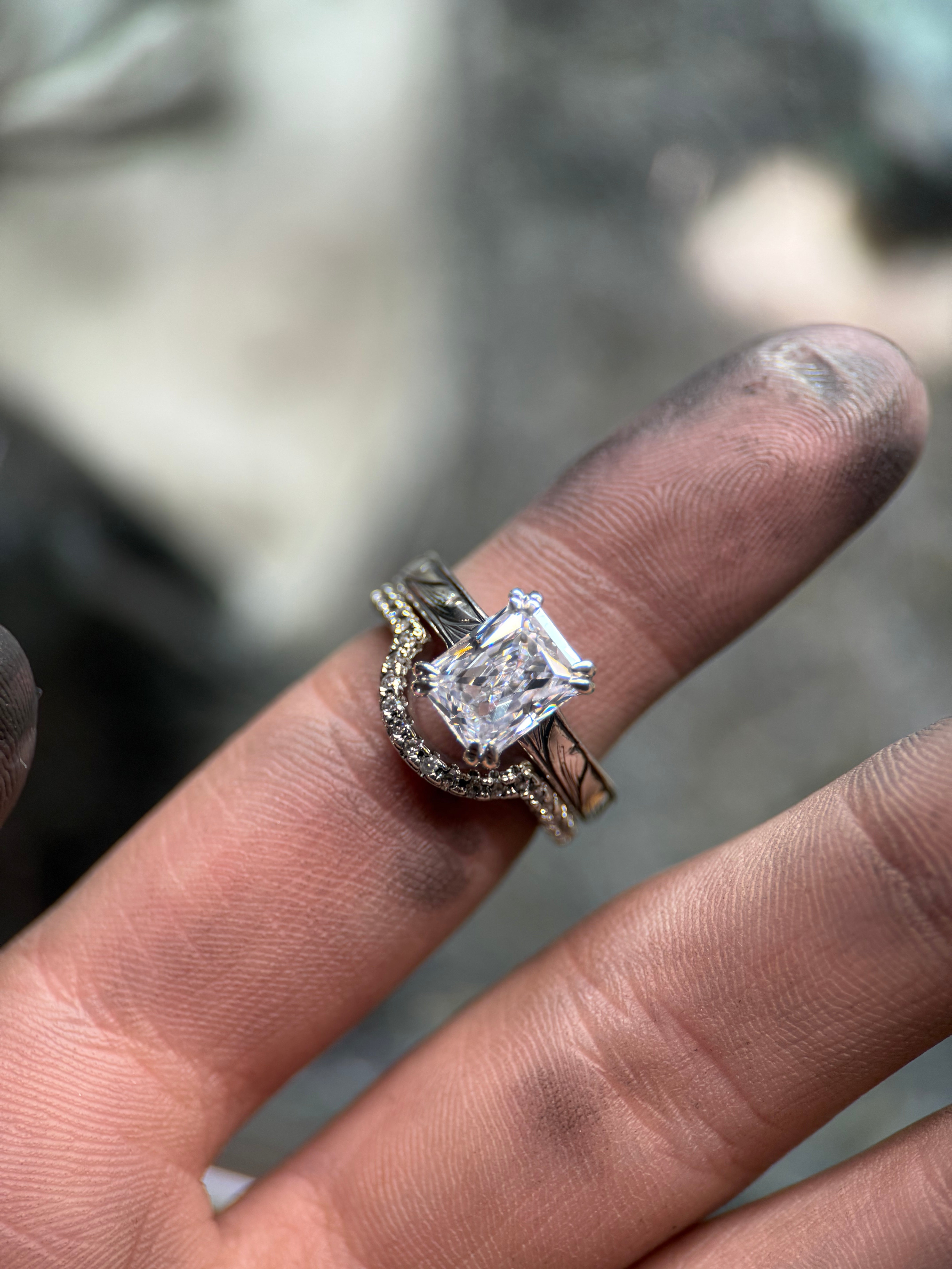 READY TO SHIP RUNNING LEAF EMERALD CUT.