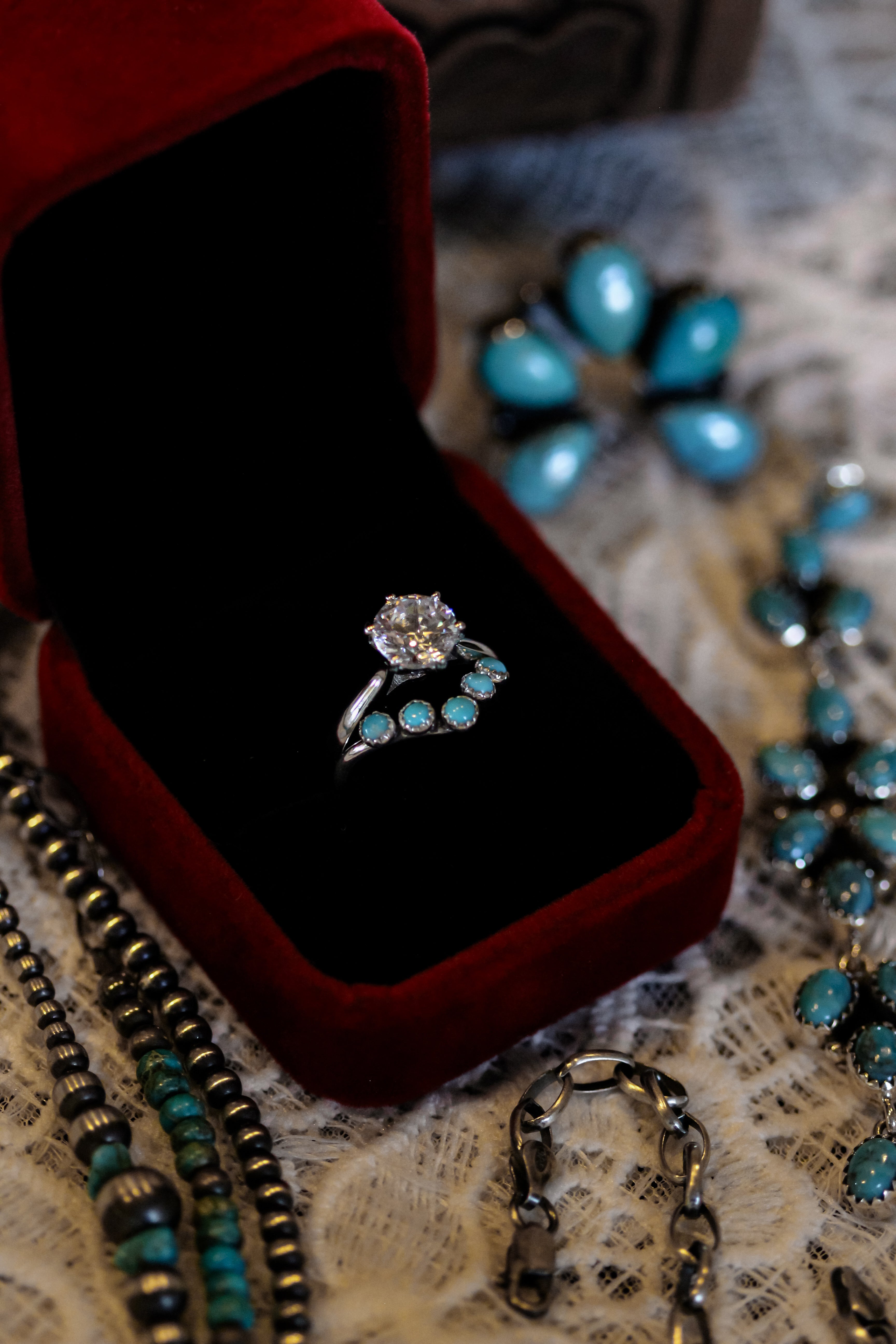 ORIGINAL ROUND SOLITAIRE SET.