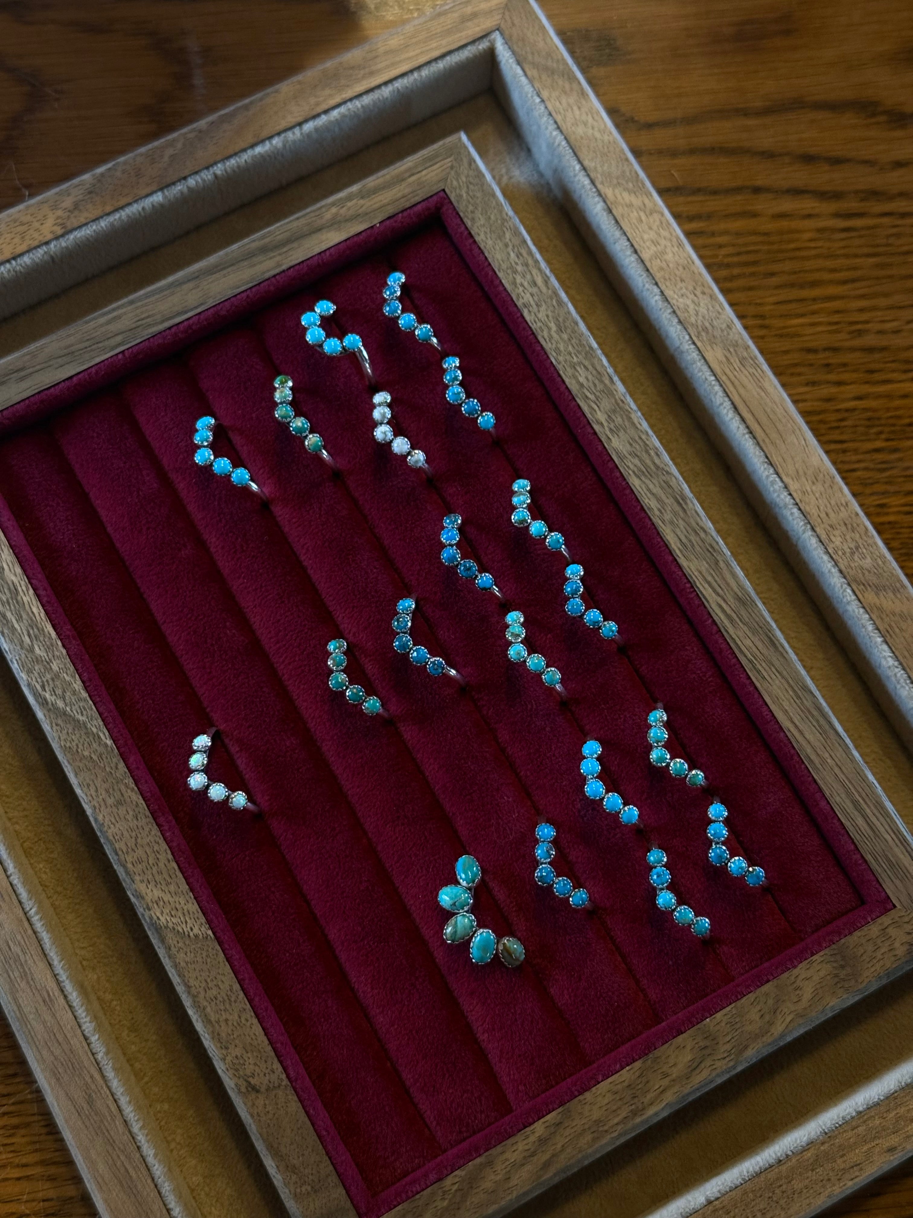 ORIGINAL EMERALD SOLITAIRE SET.