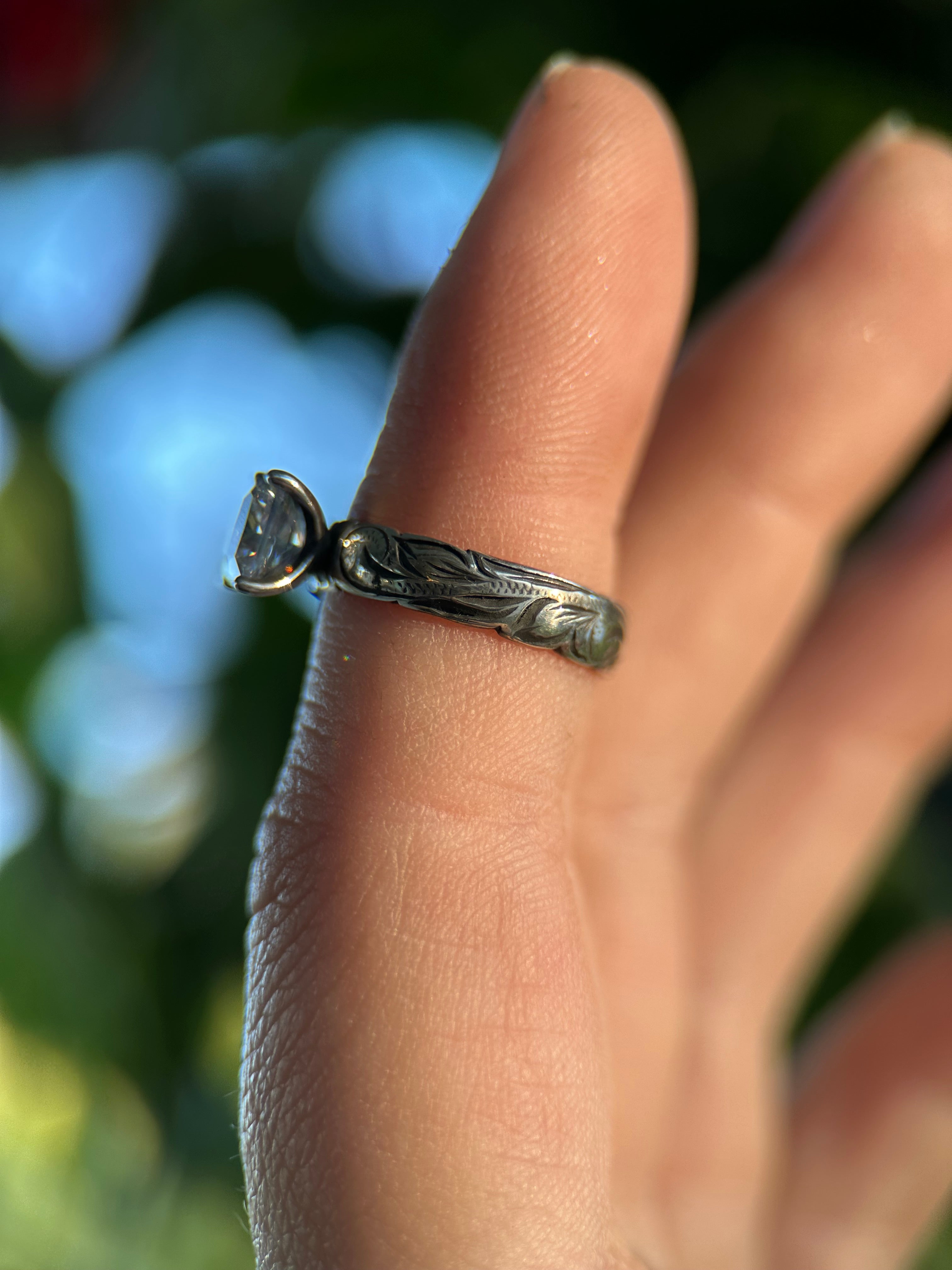 PRINCESS SOLITAIRE ENGAGEMENT RING.