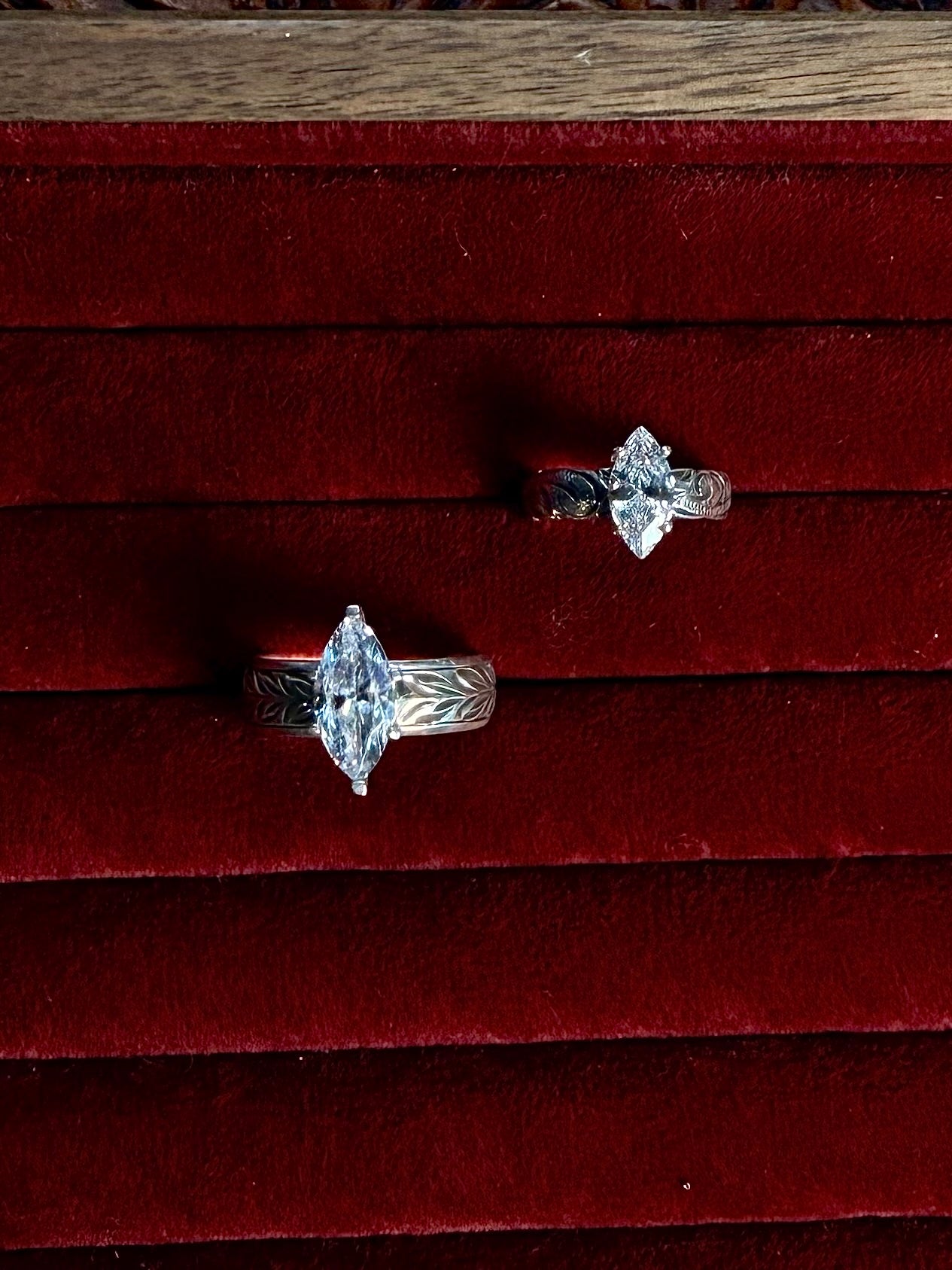 READY TO SHIP FLORAL ENGAGEMENT RING.