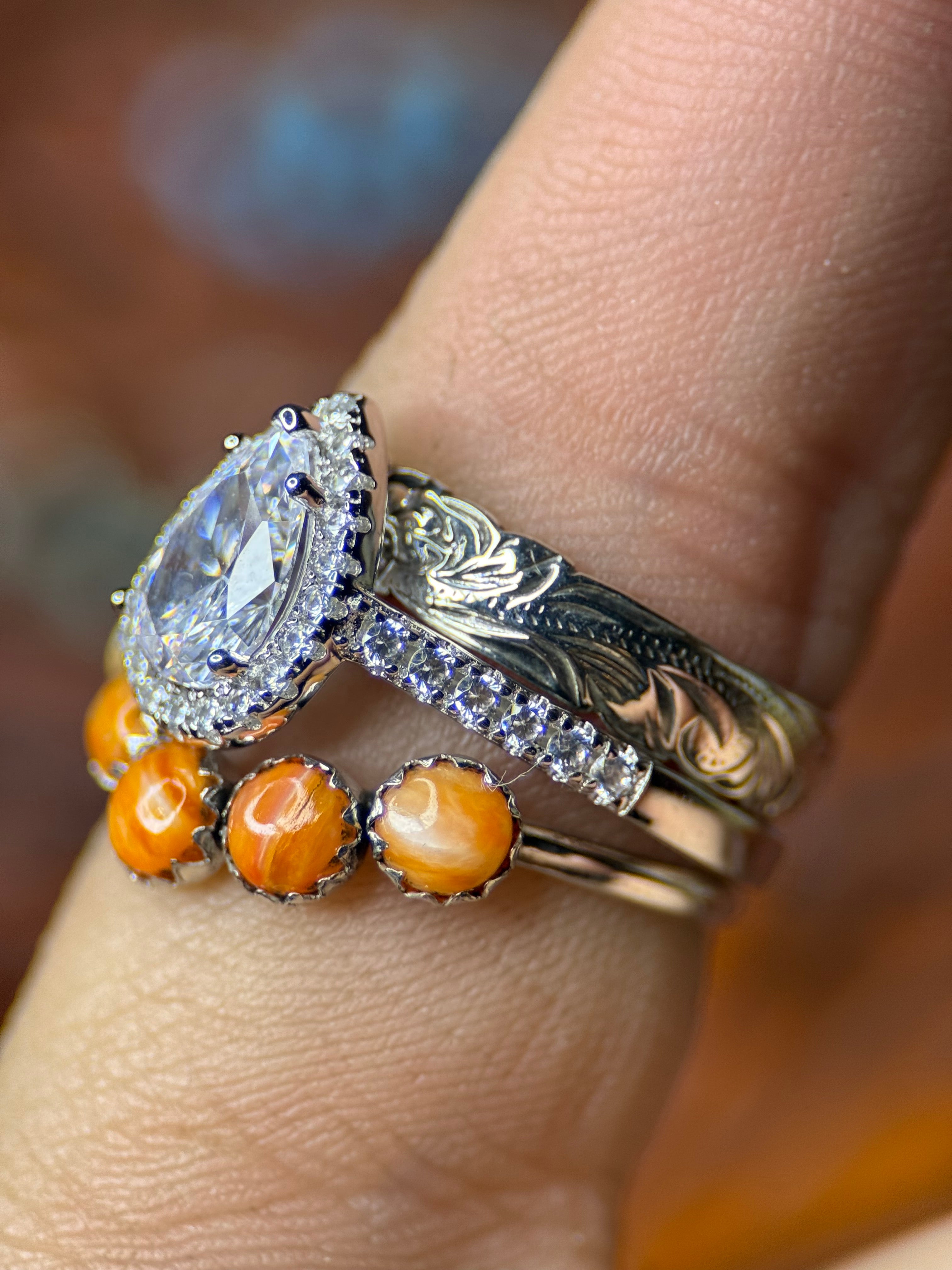 ORIGINAL PEAR HALO SET.