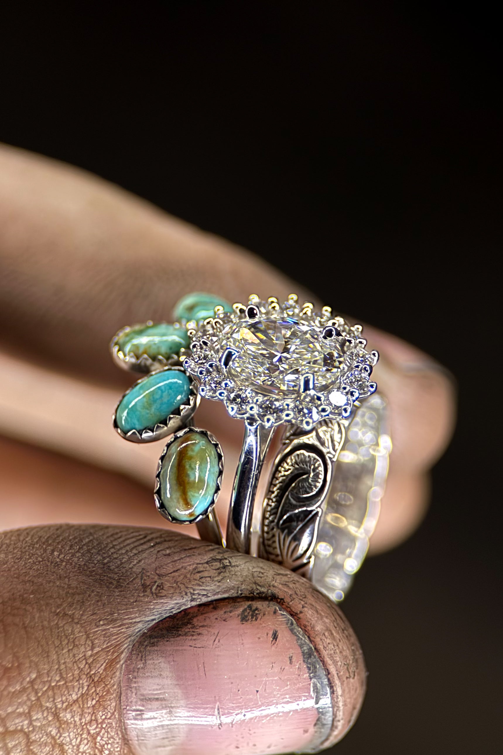 ORIGINAL FANCY OVAL HALO SET.