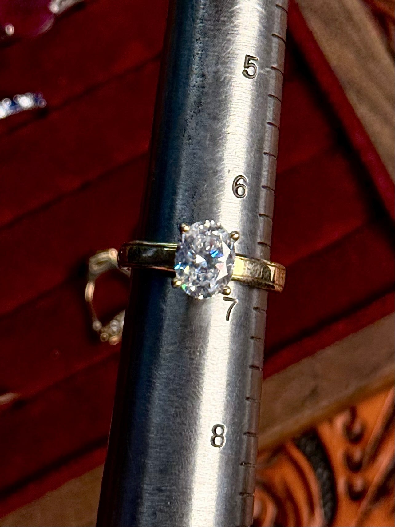 READY TO SHIP 14K GOLD AND MOISSANITE.