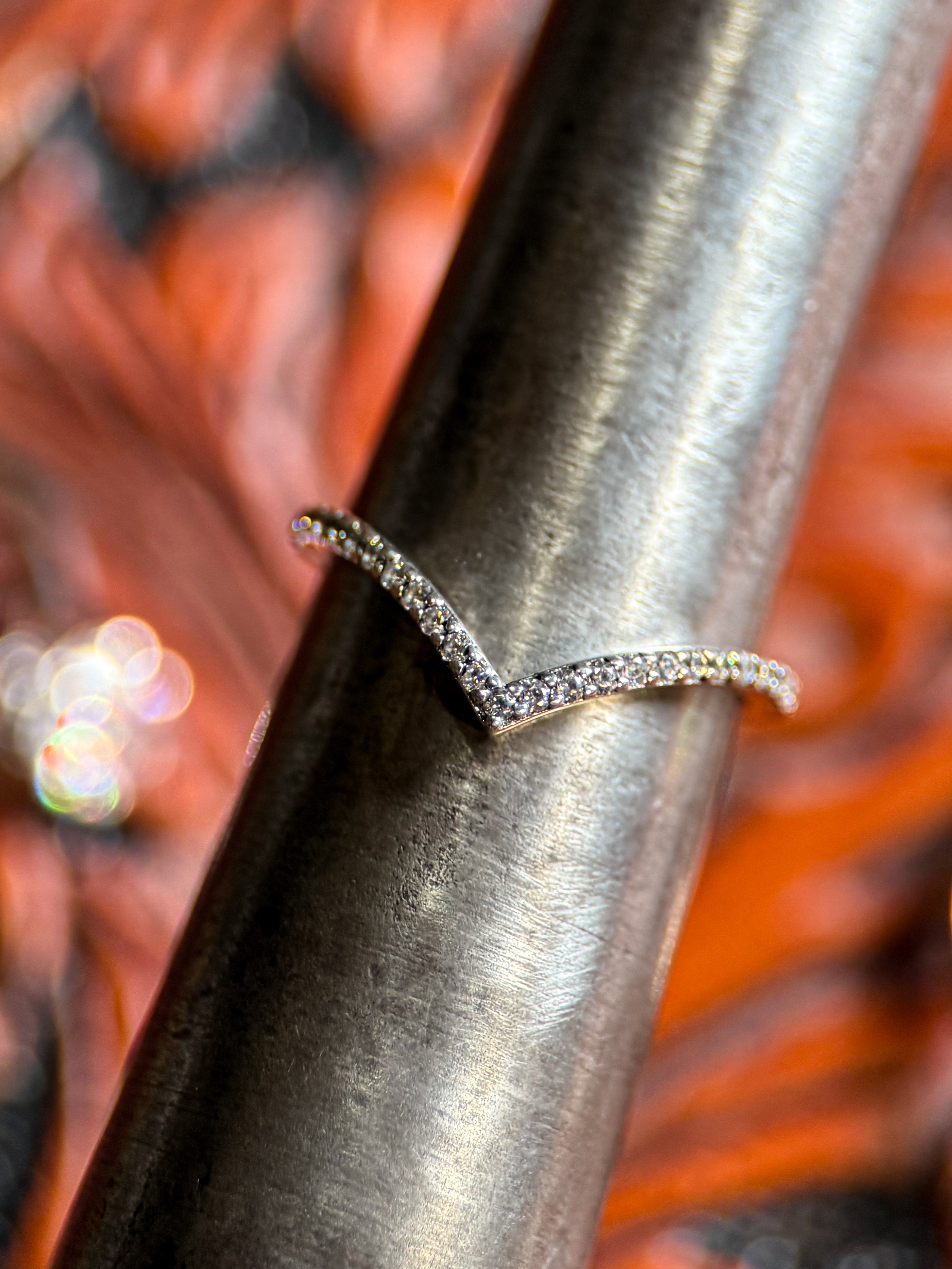 Pavè Contour Wedding Band.