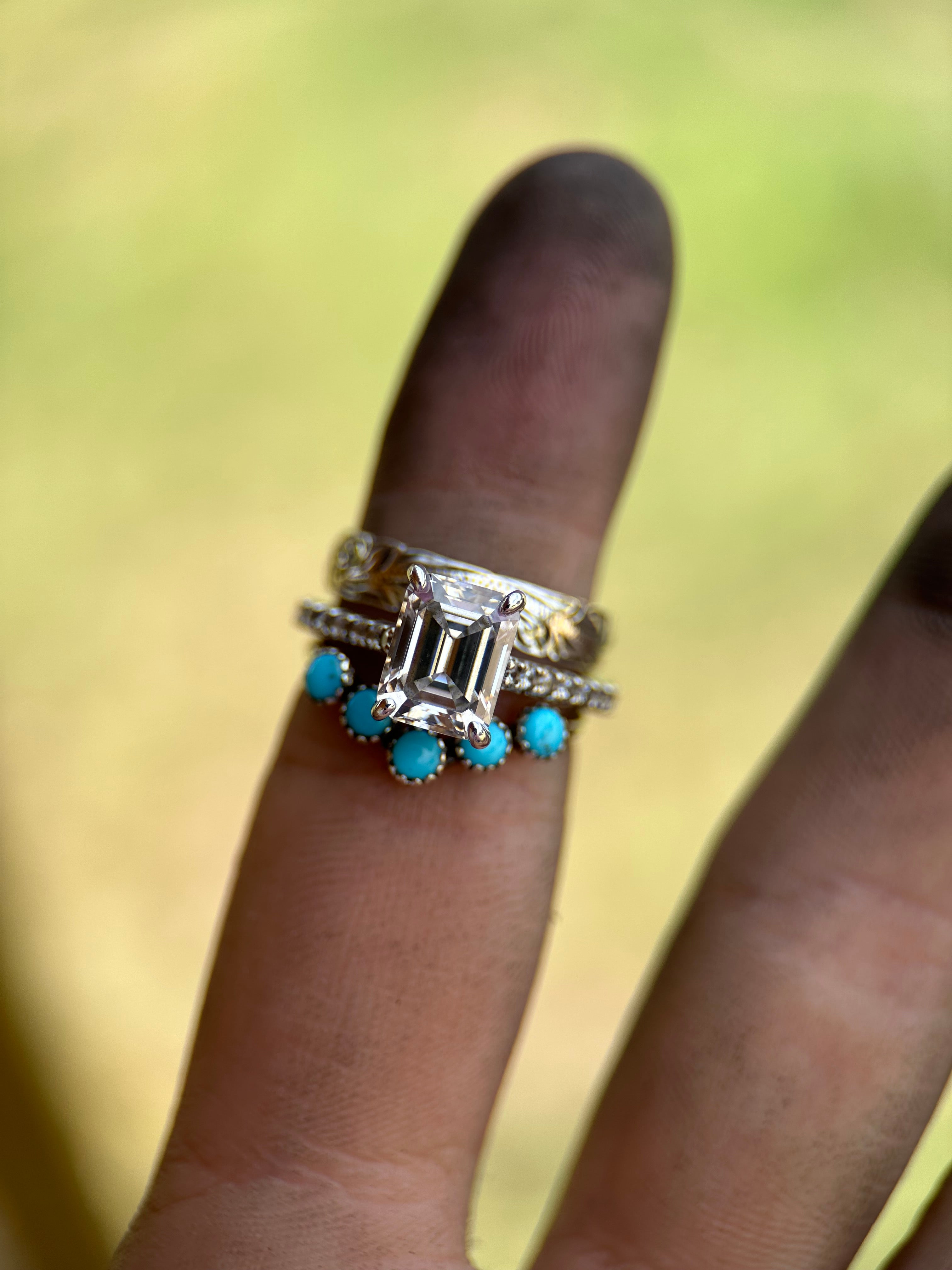 ORIGINAL EMERALD PAVE SET.