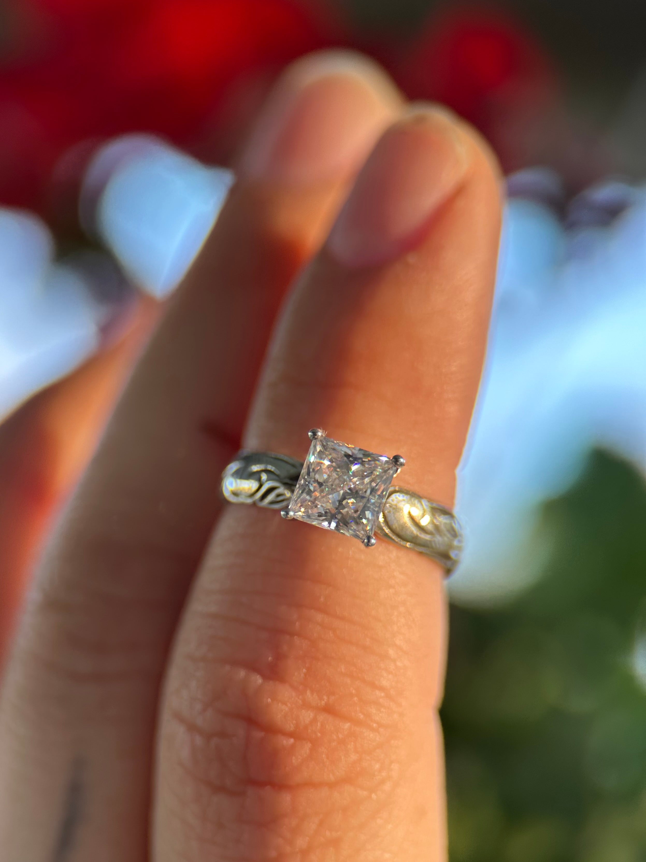 PRINCESS SOLITAIRE ENGAGEMENT RING.