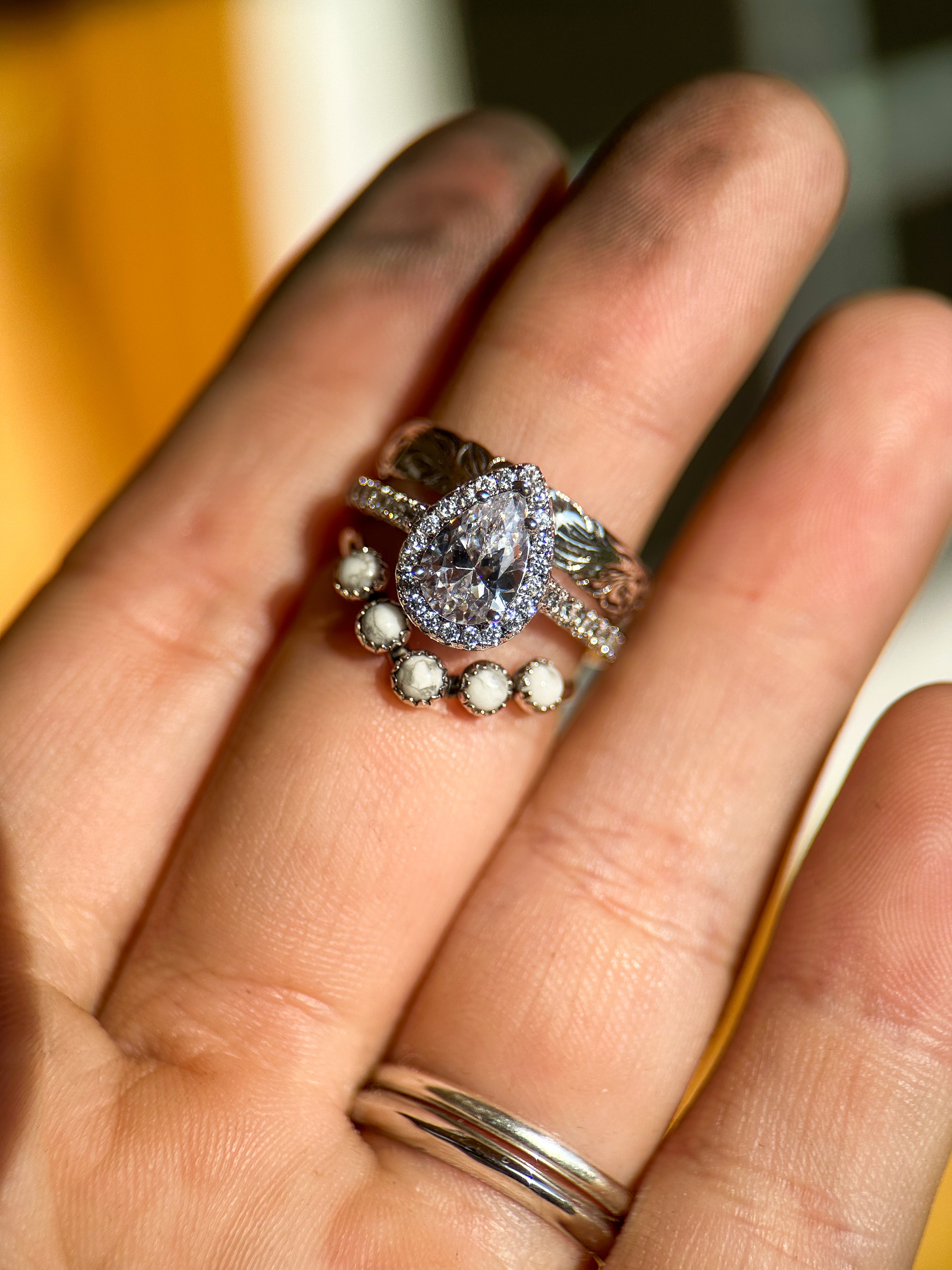 ORIGINAL PEAR HALO SET.