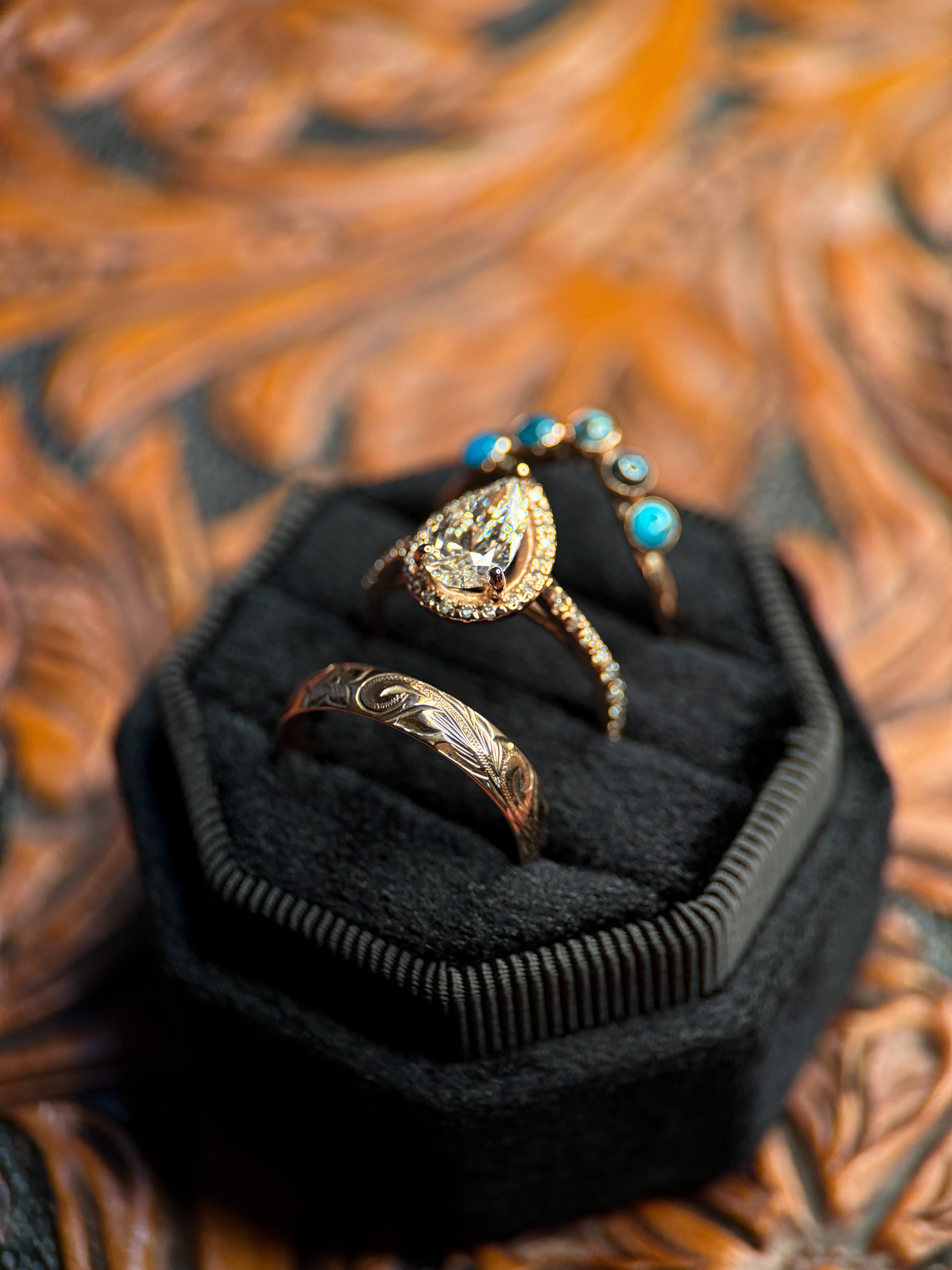 GOLD WEDDING SETS.