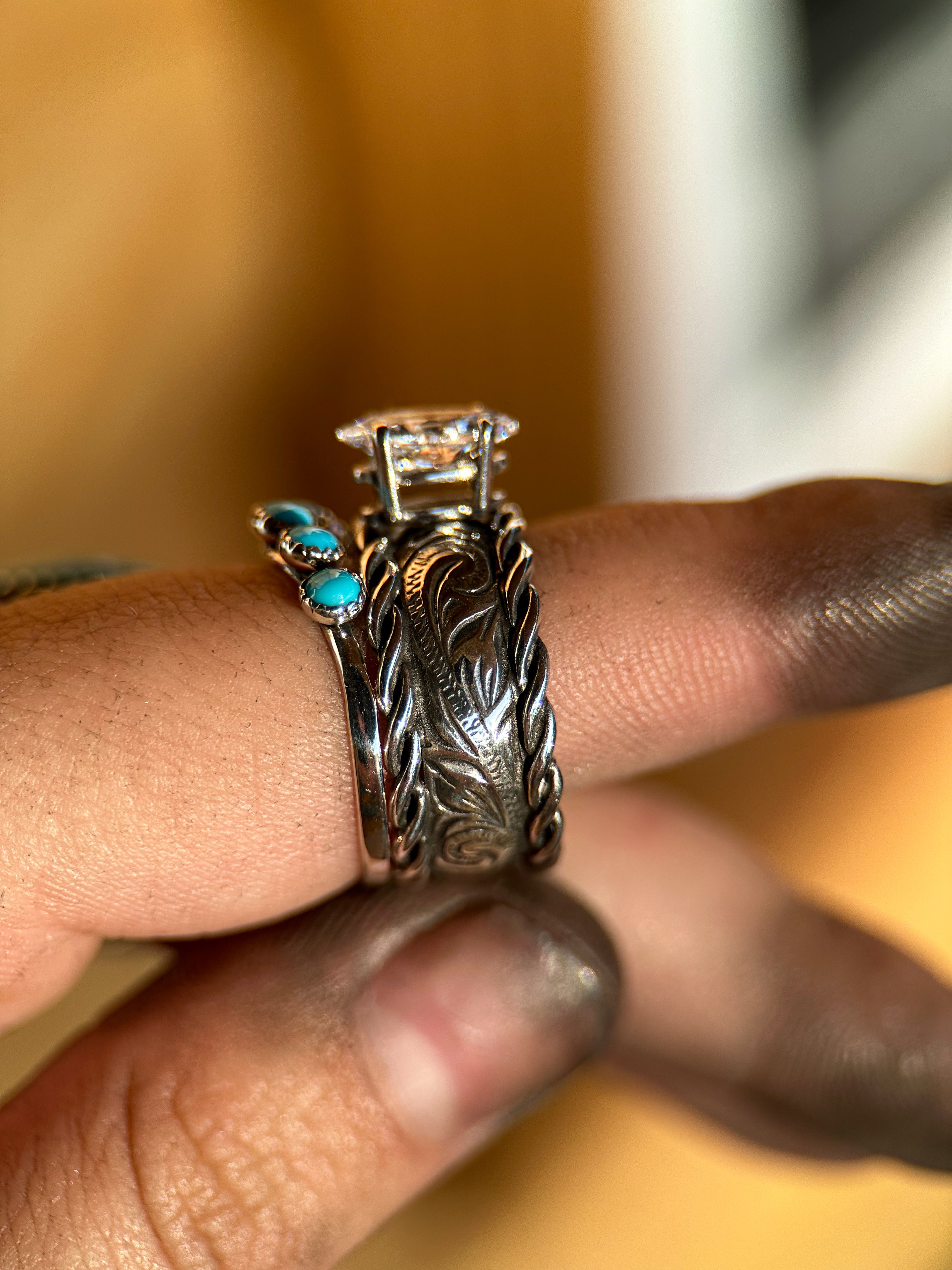 ROPE CIGAR ENGAGEMENT RING.