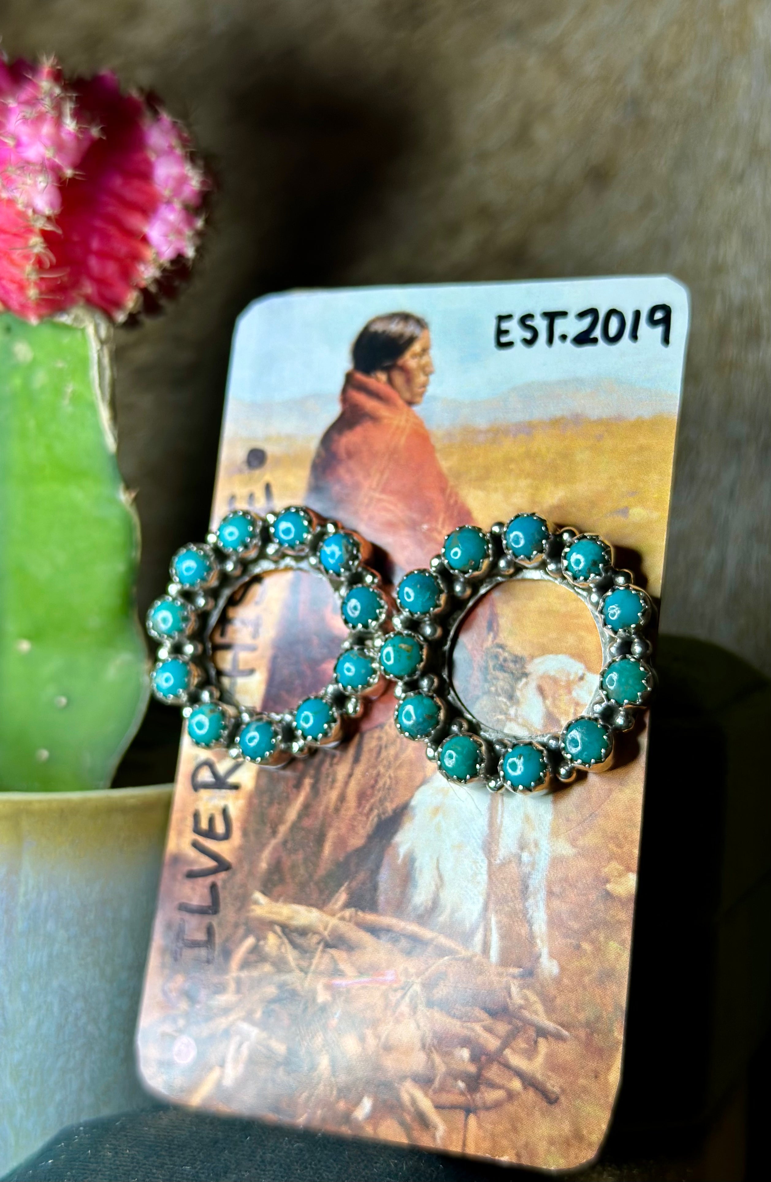 5 mm Royston Turquoise Earrings.