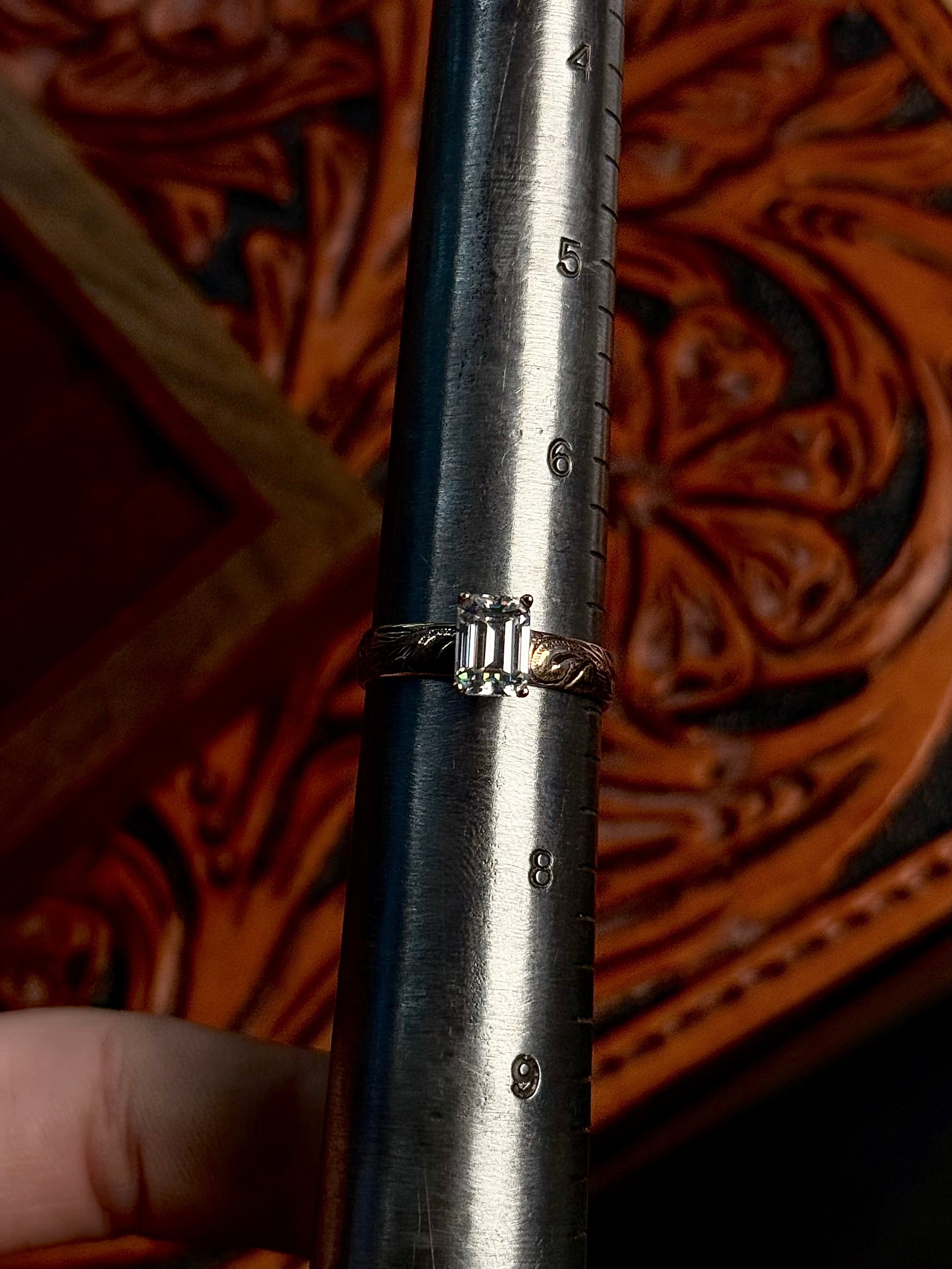 READY TO SHIP SOLID 14K ROSE GOLD & MOISSANITE.