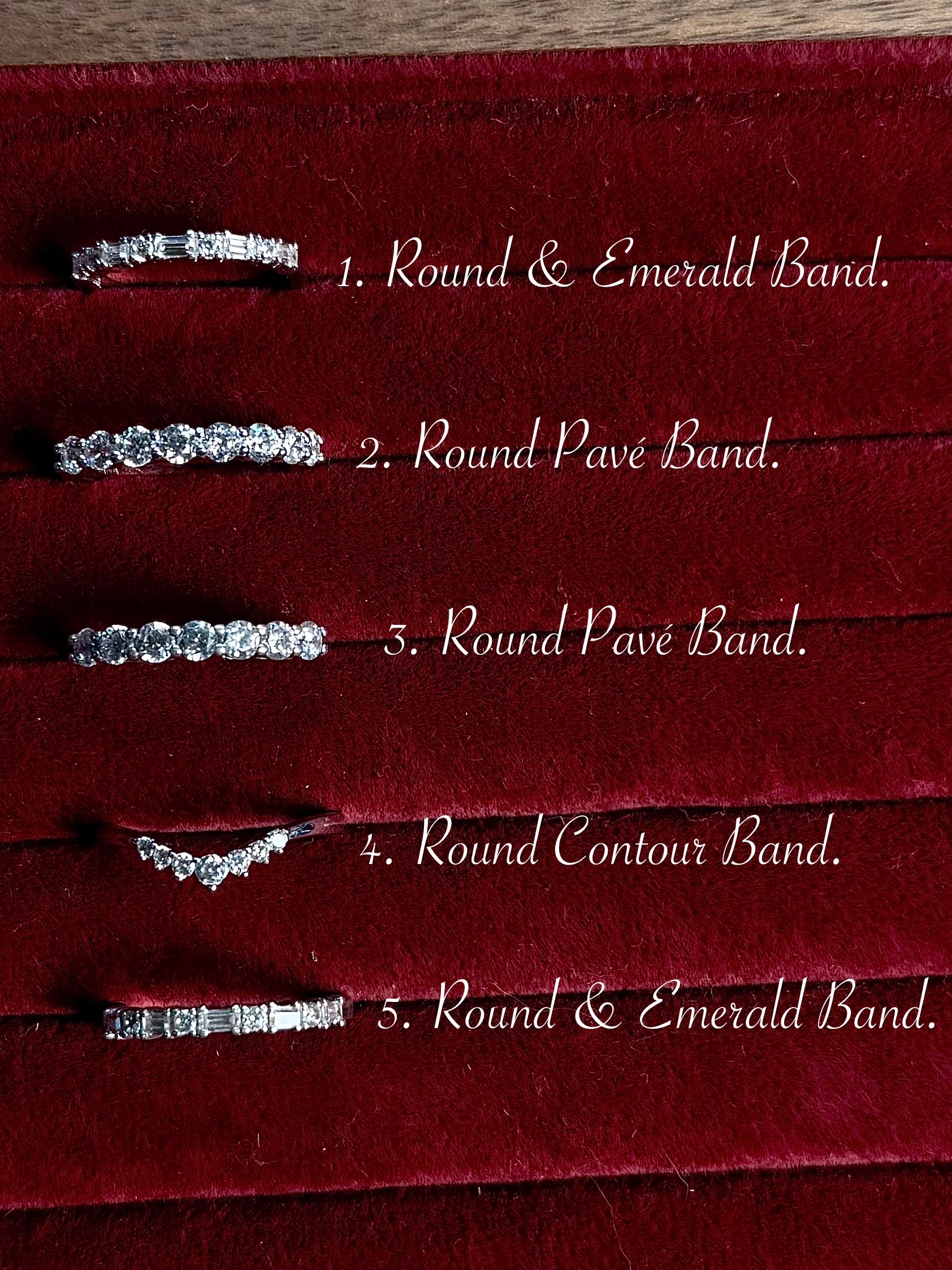 READY TO SHIP WEDDING BANDS.