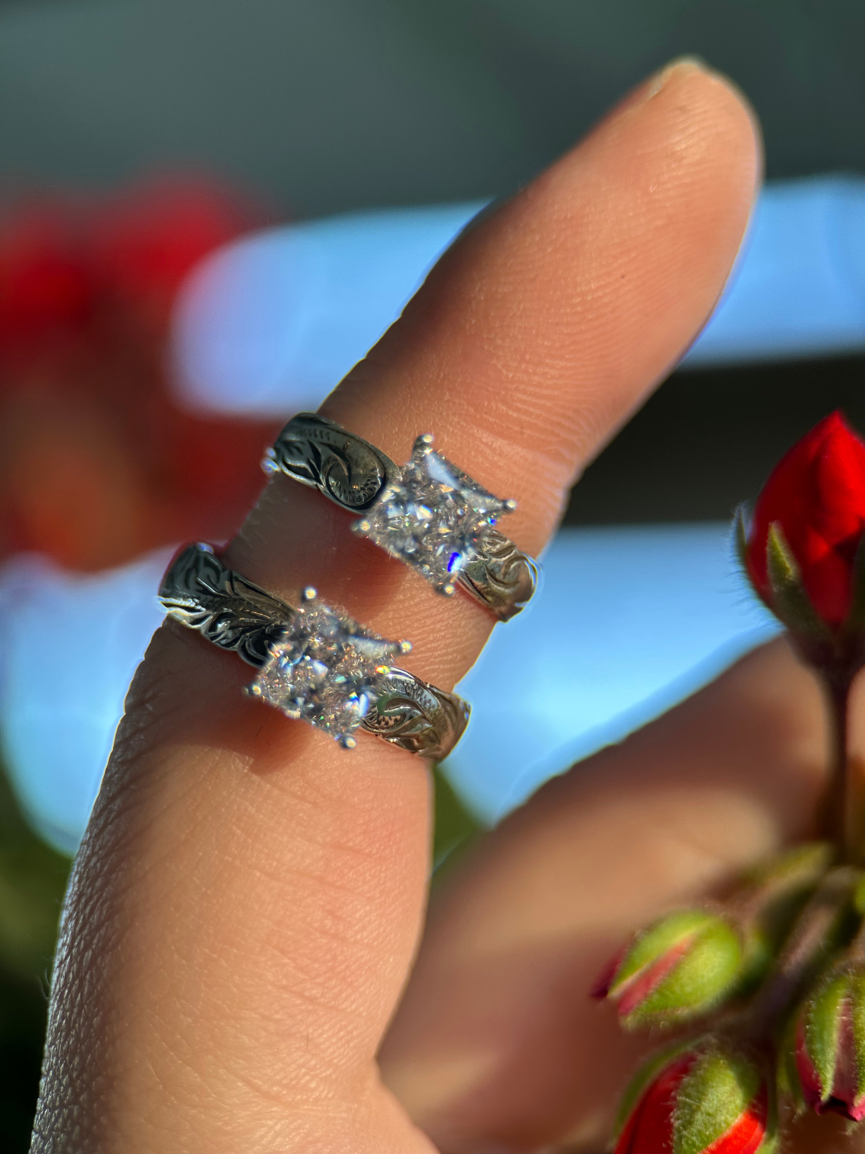 PRINCESS SOLITAIRE ENGAGEMENT RING.