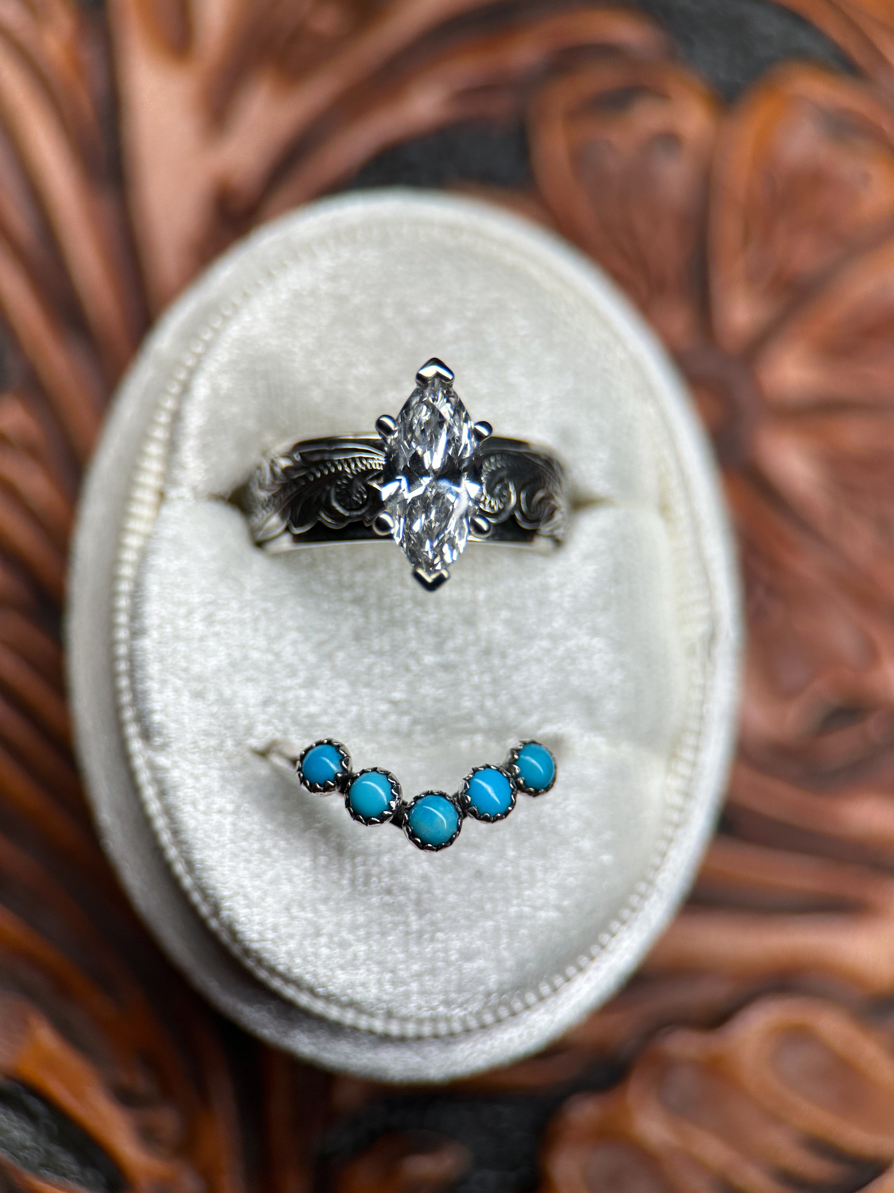 OVERLAY MARQUEE ENGAGEMENT RING.