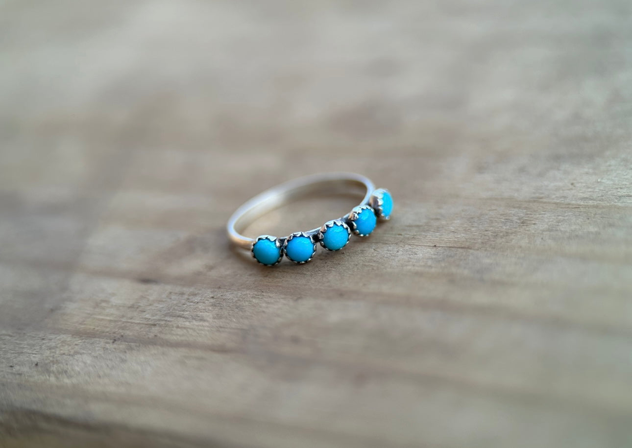 Straight Kingman Turquoise Wedding Band Custom.