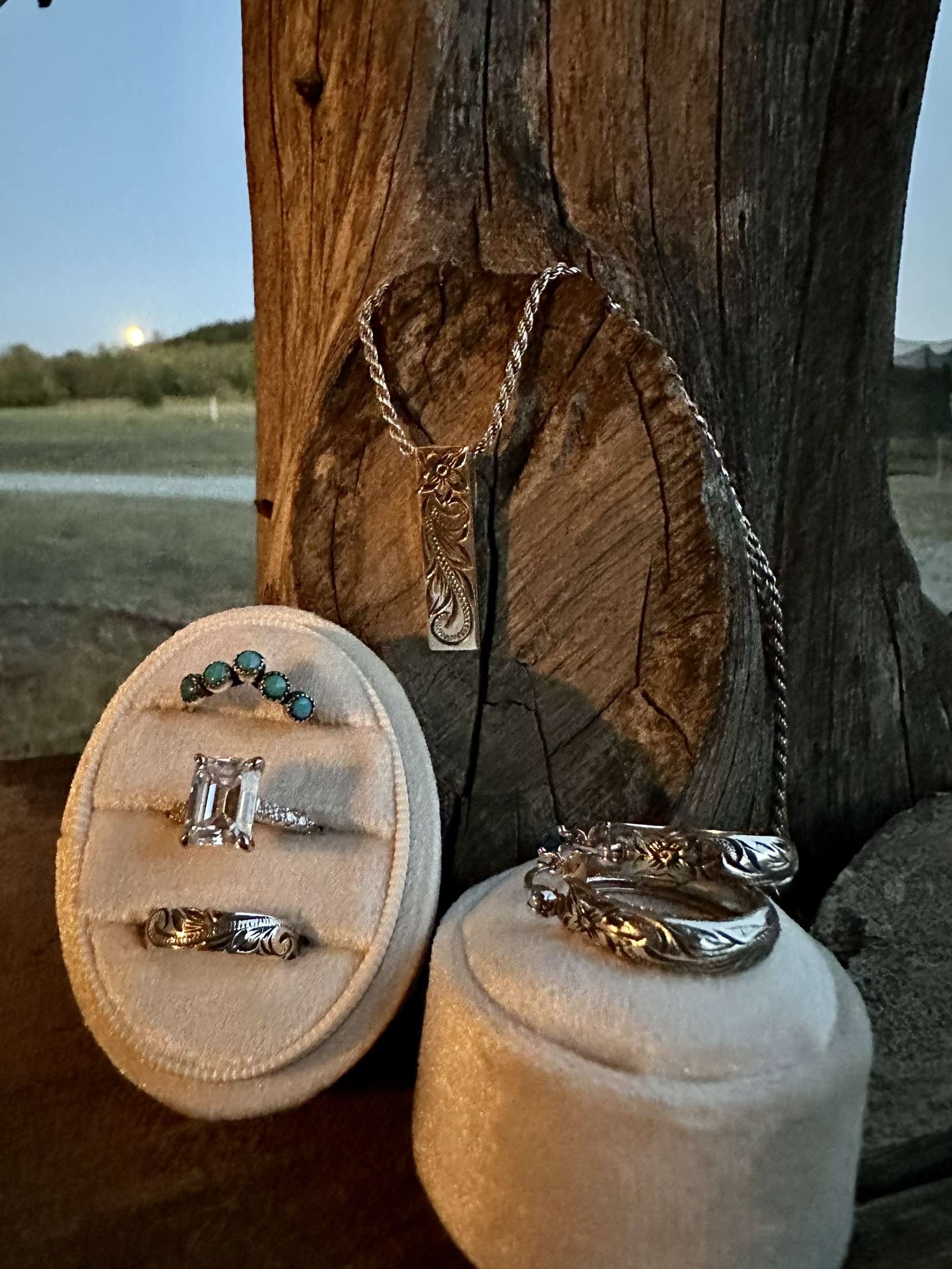 Fully Engraved Hoop Earrings.